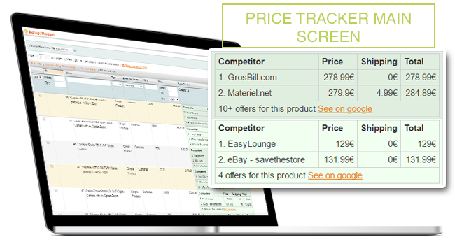 price tracker magento screen 1