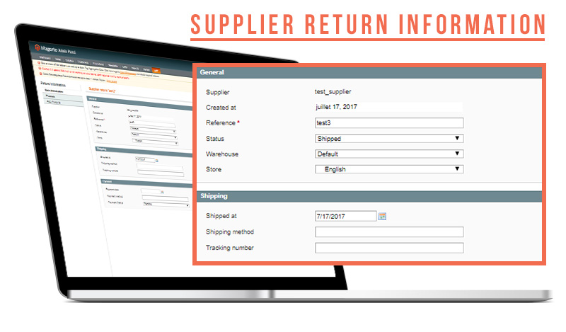 supplier return magento return to vendor