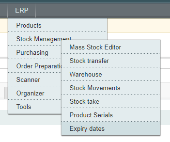 shelf life erp magento