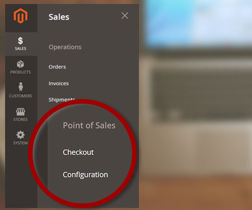 Screen Point of Sales M2 Menu