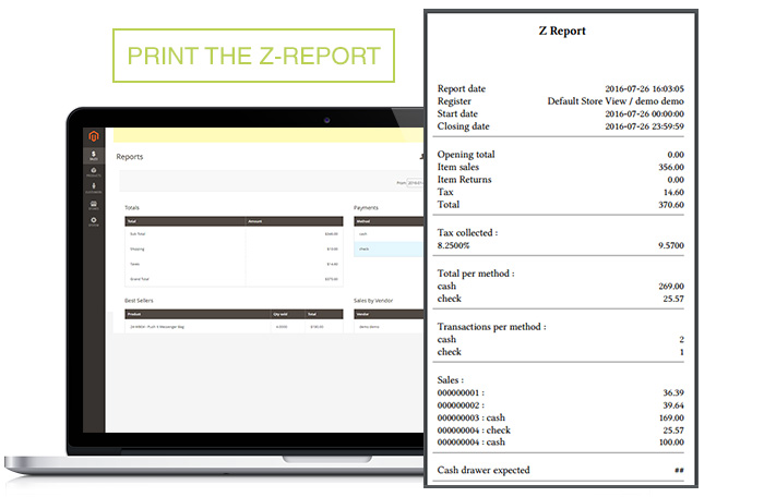 Screen Point of Sales M2 Z-Report